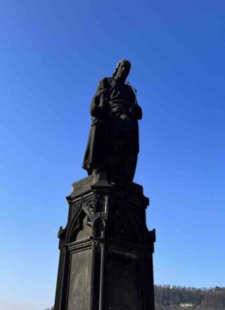 Statue of St Joseph on the Charles Bridge in Prague 